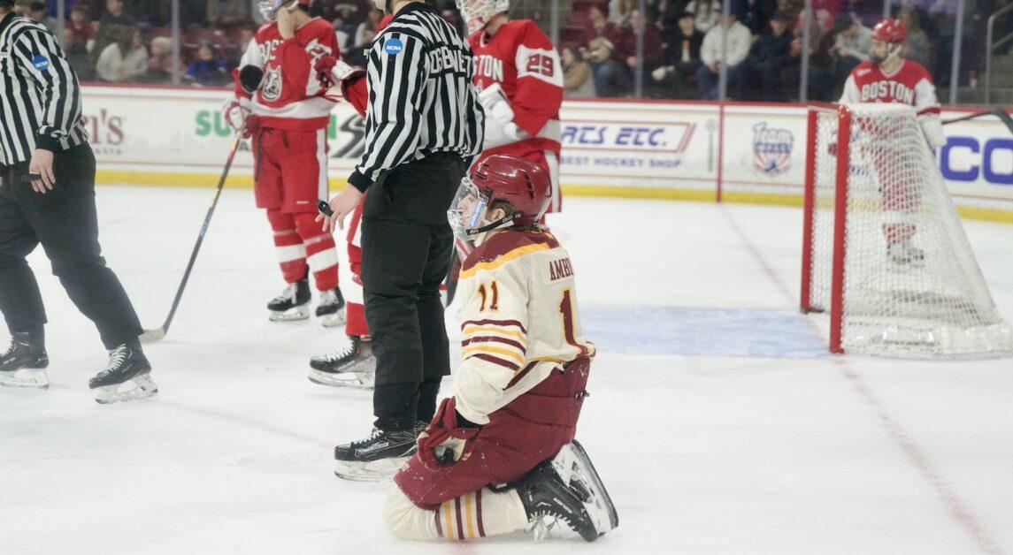 Despite having 41 shots, the Eagles tallied just one goal in the contest. (Alina Chen / Heights Staff)
