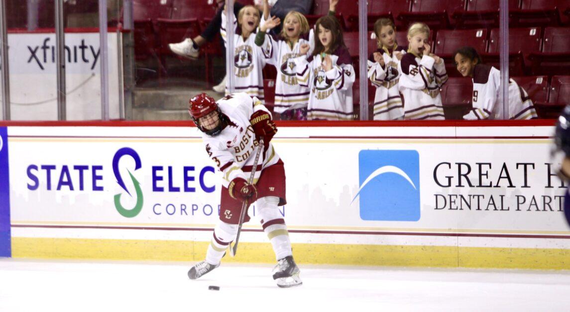 Deirdre Mullowney’s two goal performance led BC past the Crusaders. (Aditya Rao / Heights Staff)