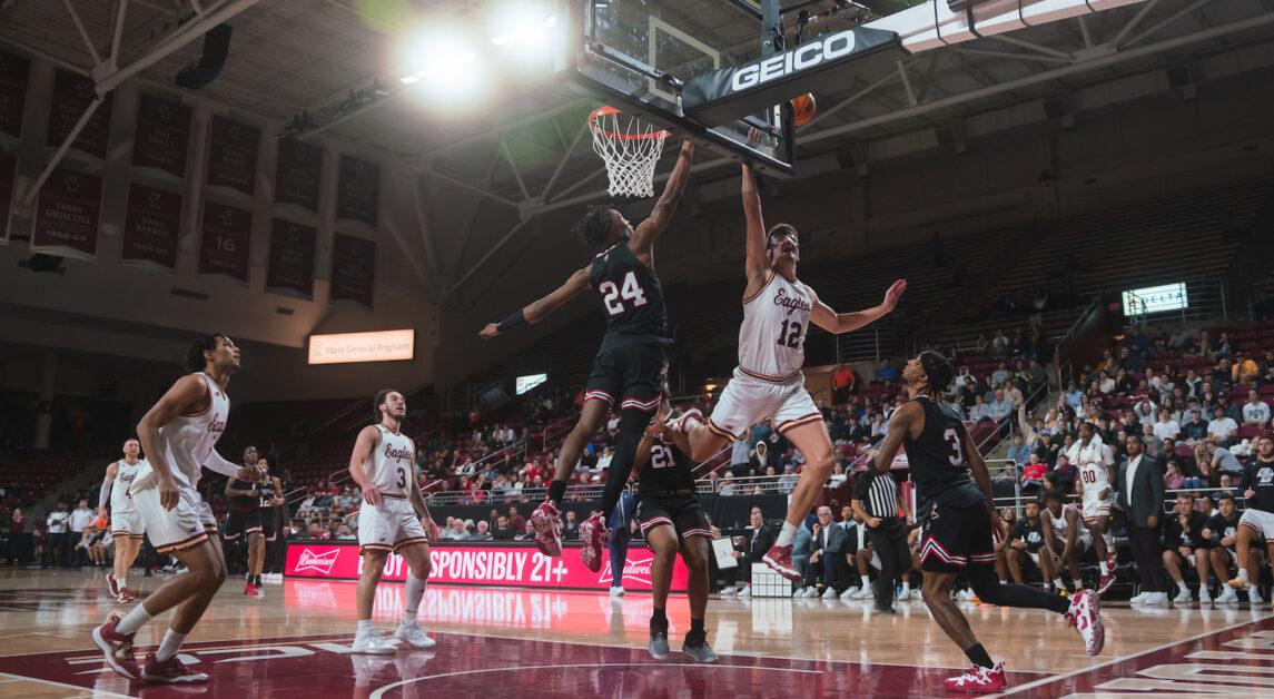 Quinten Post (pictured on the right) notched 22 points Wednesday night, his second straight 20 plus point game. (Chris Ticas / Heights Staff)