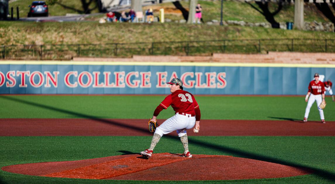 Henry Leake, pictured above, allowed eight hits in five innings on Friday. (Leo Wang / Heights Staff)