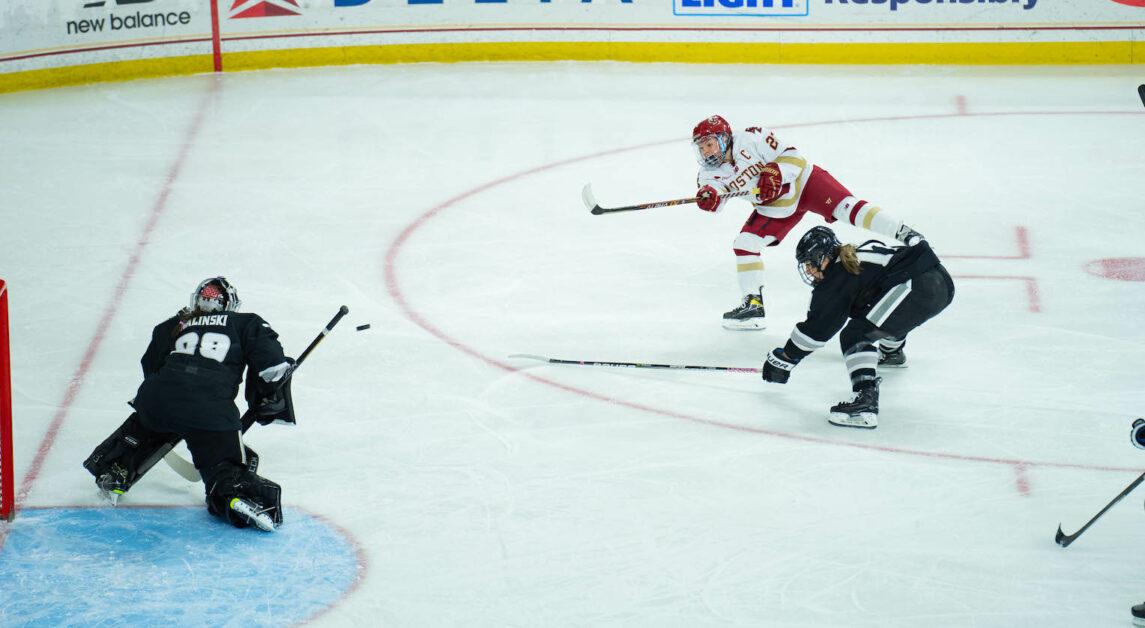 BC registered 33 total shots in the shutout loss. (Kenneth Chen / Heights Staff)