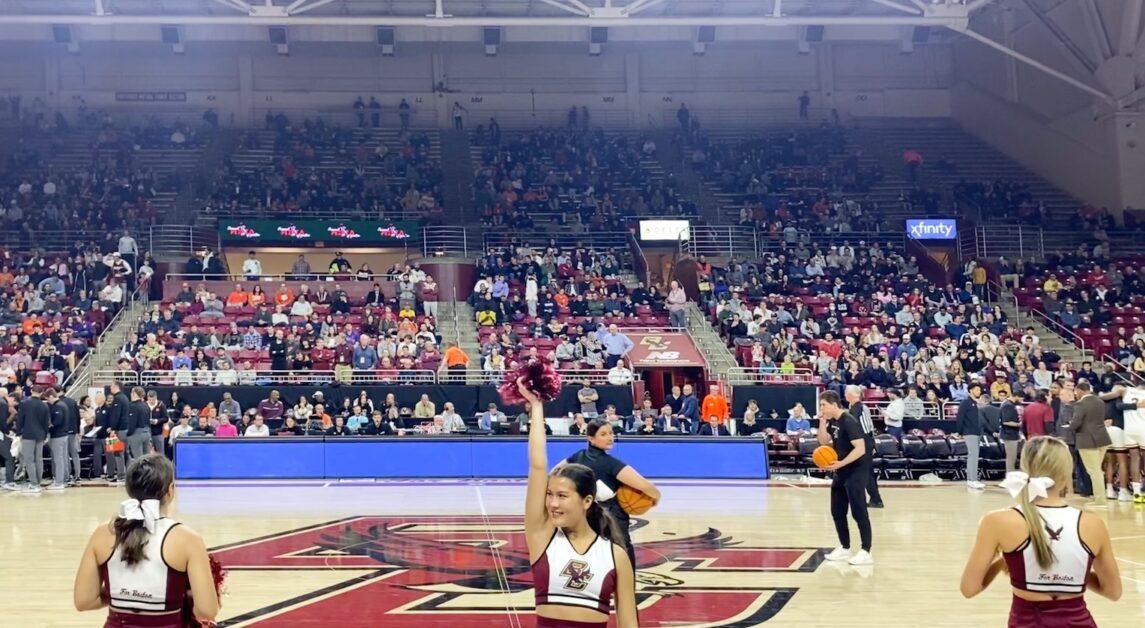 Joseph Kearns, MCAS ’23, Won $2,500 from the half court shot. (Featured Image Courtesy of Anthony Schreder)