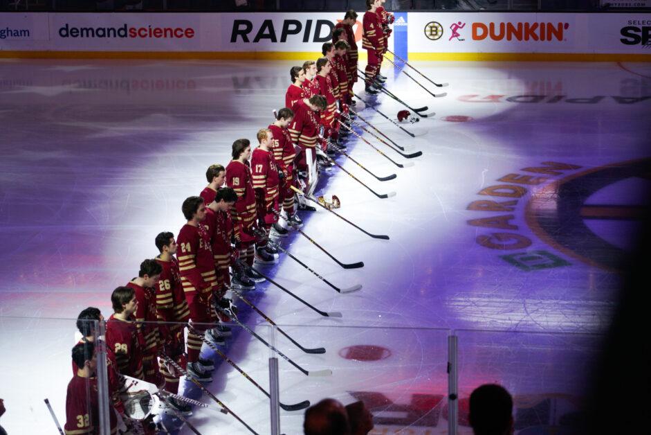 Boston College men's hockey snapped their eight-game winless streak with a 4–2 victory over Boston University in the 2023 Beanpot Consolation Game.