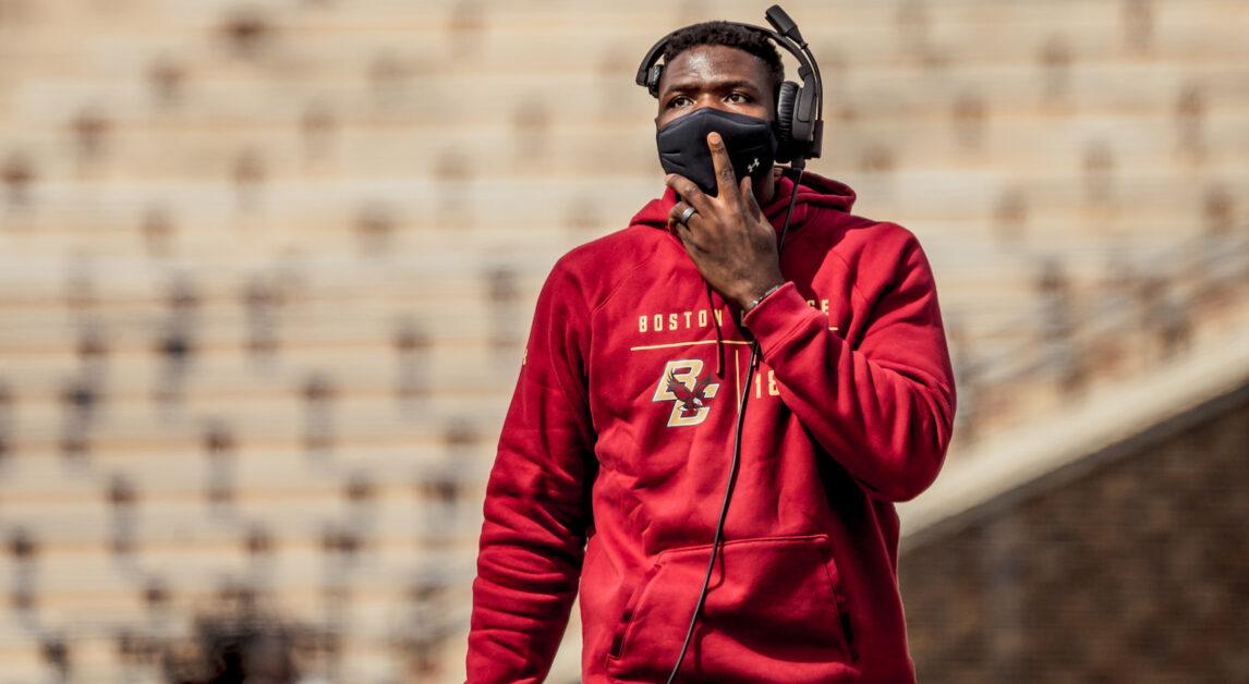 Tem Lukabu was Boston College’s defensive coordinator from 2020–22. (Photo Courtesy of Heights Archives)