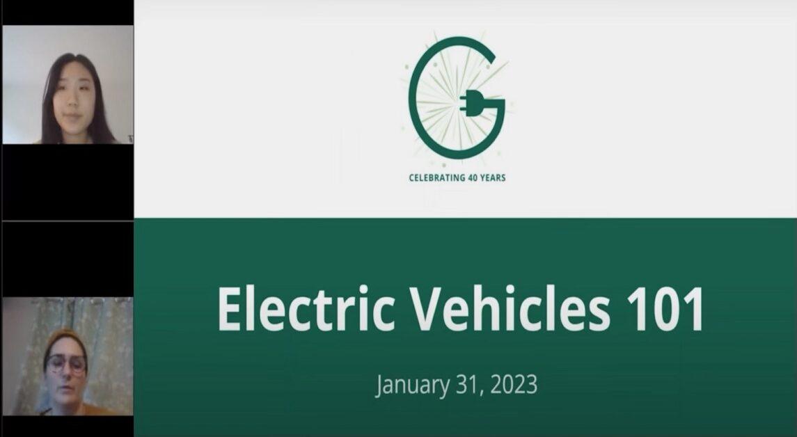 The speakers said that mass transitioning to electric vehicles would help combat harmful emission into the environment. (Caitlin Clary / Heights Staff)