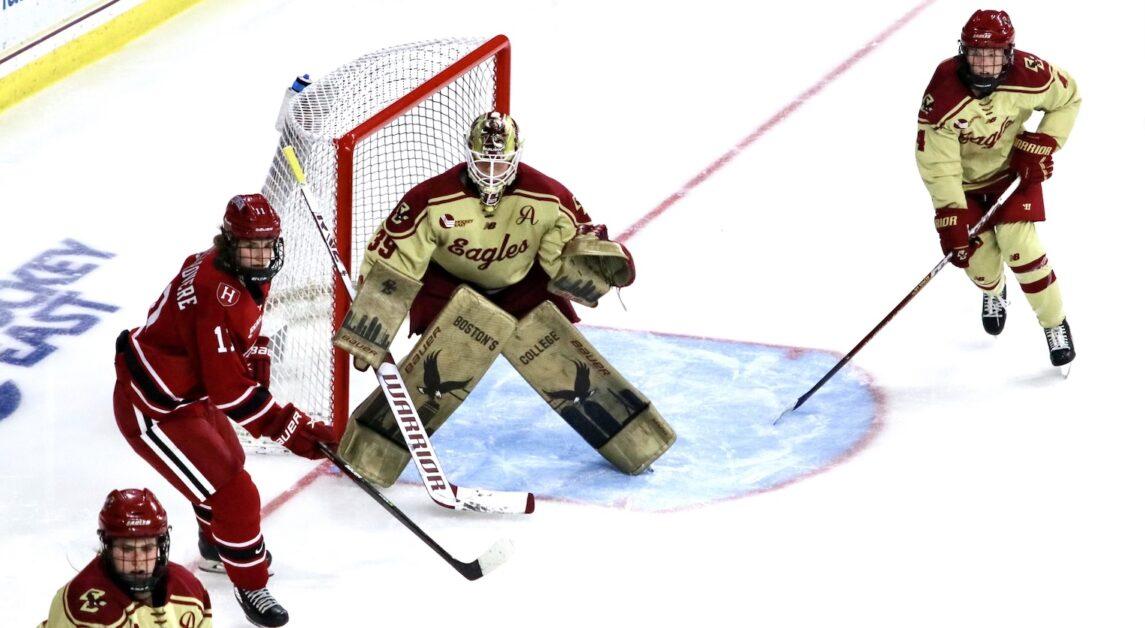 BC goaltender Abigail Levy, pictured above, recorded her 16th career shutout and 51st career win on Tuesday. (Callie Oxford / Heights Editor)