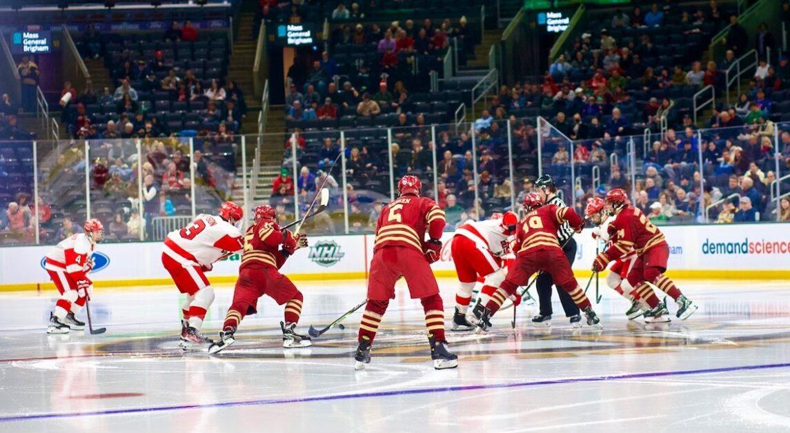  Four total Eagles registered a goal against BU on Monday—BC’s first win since Jan. 14. (Aditya Rao / Heights Staff)