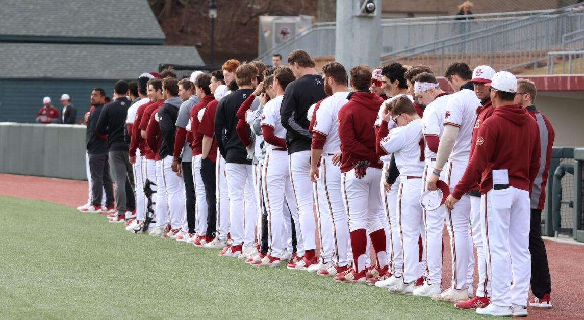 Freshman left-hander A.J. Colarusso notched his first win of the year after pitching three scoreless innings and letting up only two hits. (Kellen Davis / Heights Staff)