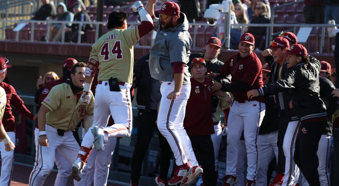 Nick Wang hit two home runs in the winning effort. (Kellen Davis / Heights Staff)