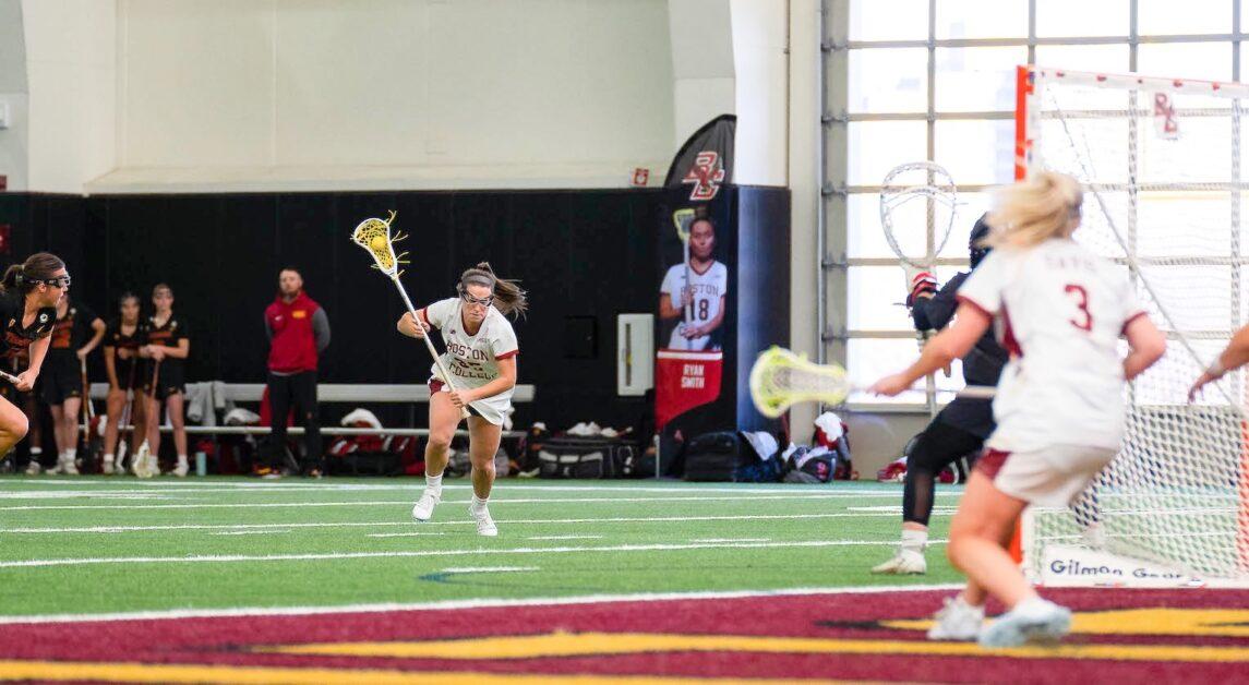 Jenn Medjid notched her 200th career goal at BC in the victory. (Kenneth Chen / Heights Staff)