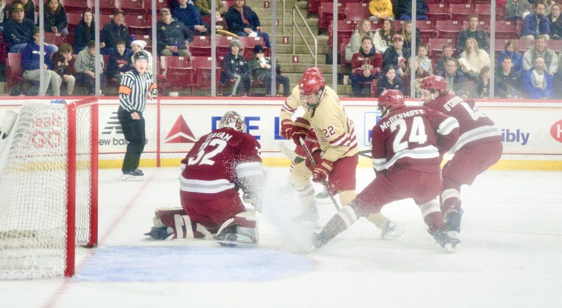 Eagles’ forward Nikita Nesterenko scored twice in the affair and registered one assist. (Alina Chen / Heights Staff)