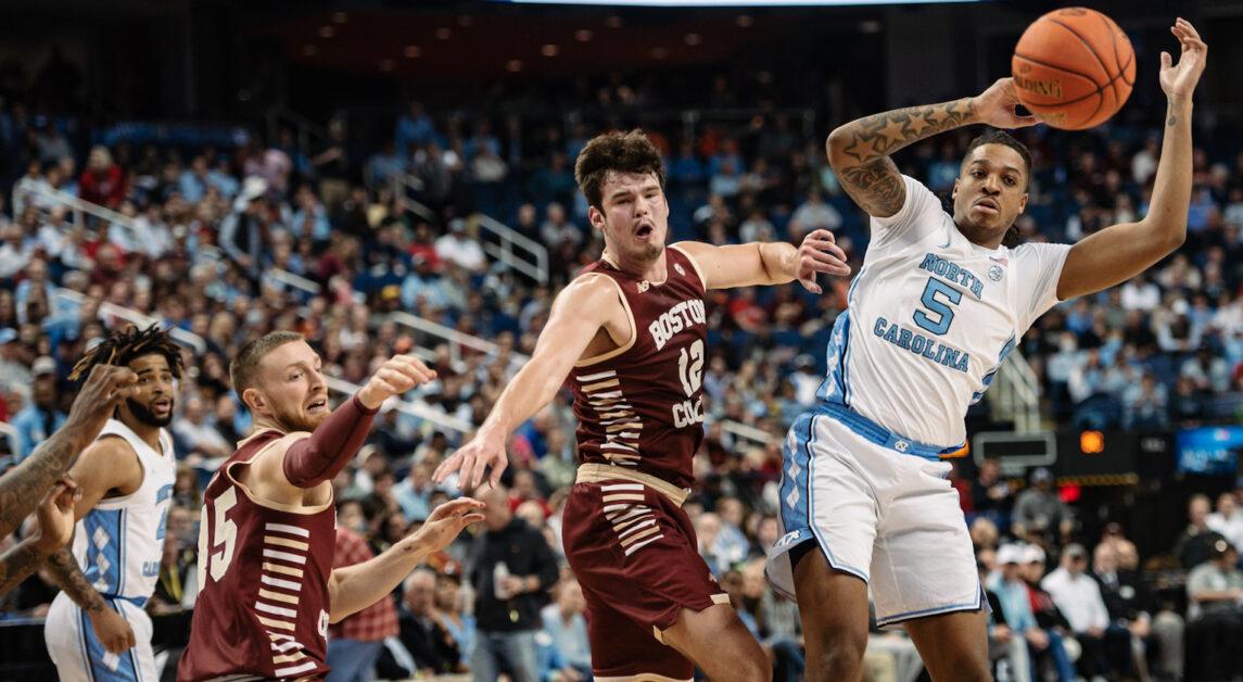 BC allowed 10 North Carolina 3-pointers on 41.7 percent shooting tonight. (Photo Courtesy of Evan Harris)