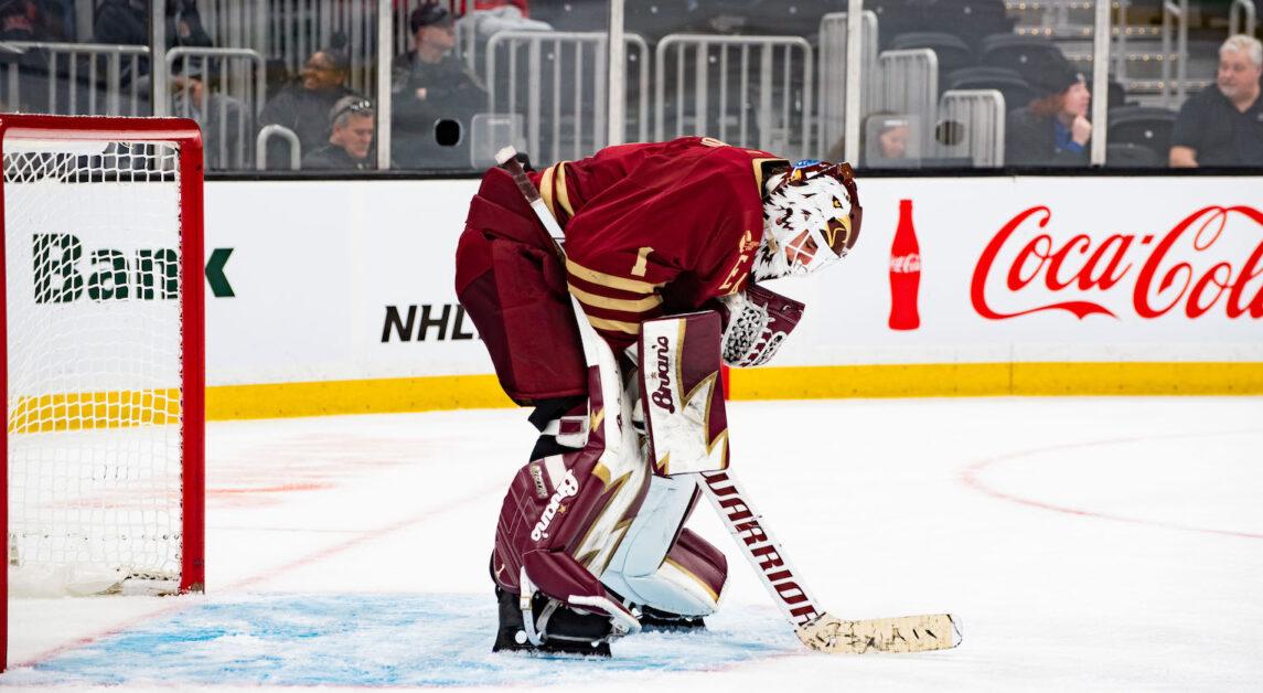 The Eagles were unable to score a single goal throughout all of regulation and 28:20 of overtime. (Nicole Vagra / Heights Editor)