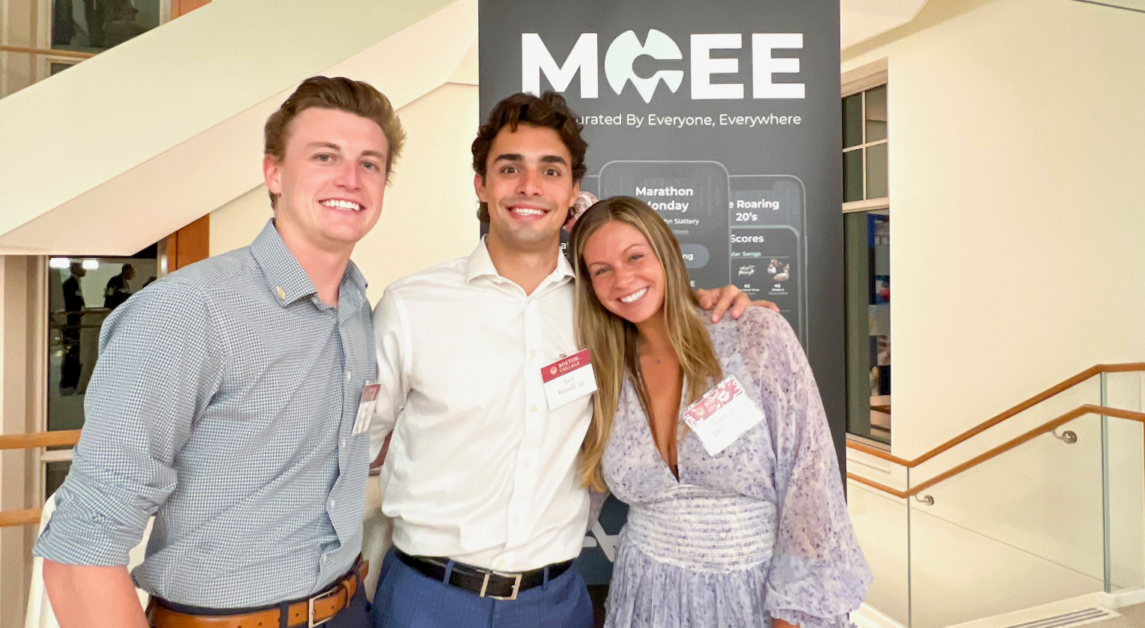 MCEE's co-founders from left to right: Rhett Somers, Jack Russell, and Gianna Jarmain