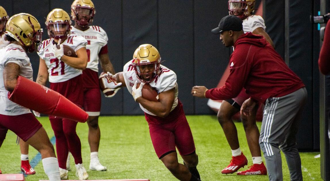 BC finished with 758 rushing yards last season, something it's looking to improve upon in 2023.(Nicole Vagra / Heights Editor)
