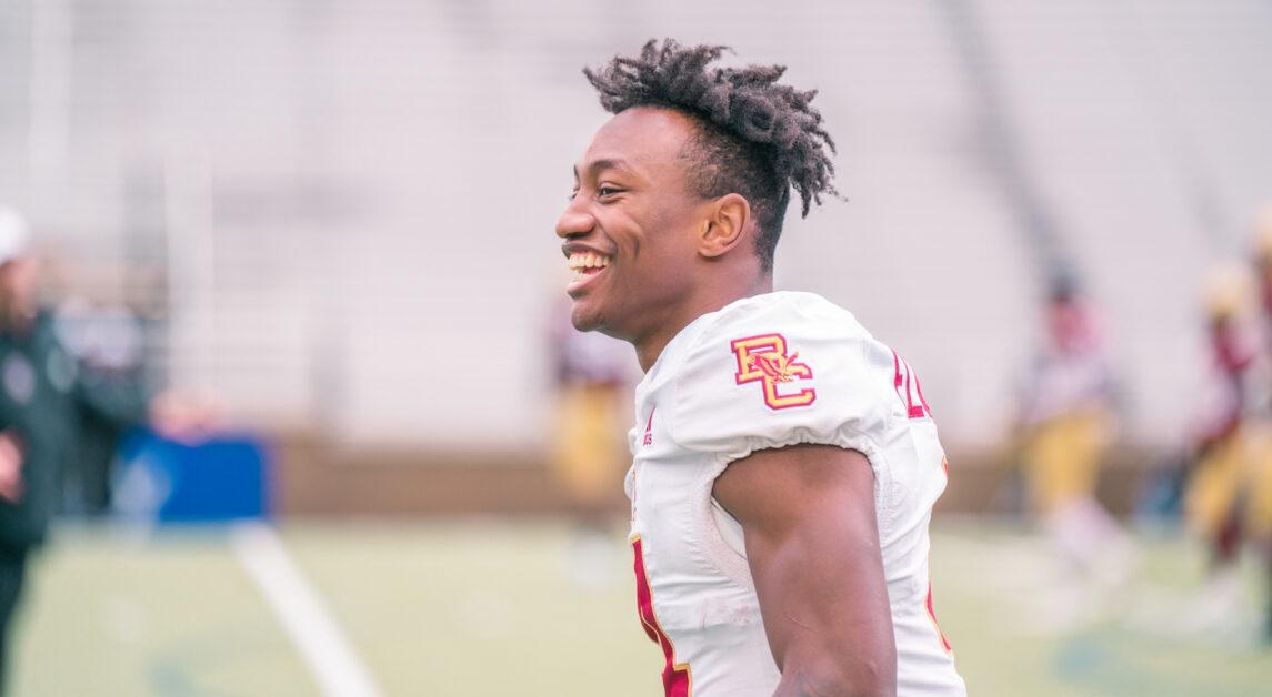 Flowers owns the BC program record for total receiving yards, total receptions, and total touchdown receptions. (Chris Ticas / Heights Editor)