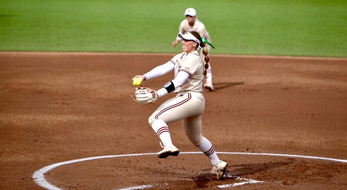 With the win, Susannah Anderson’s strikeout total increased to 130 on the year—the most on the Eagles’ roster. (Aditya Rao / Heights Staff)