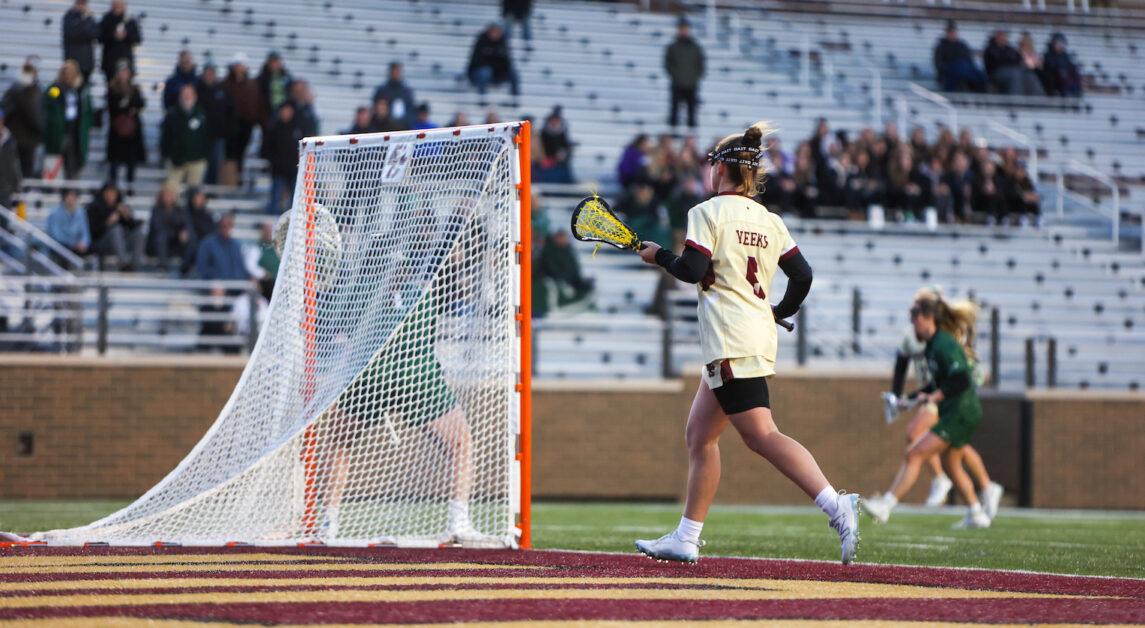 On a feed from her sister, Courtney Weeks, Cassidy Weeks scored the game-winning goal with just 12 seconds left in the game. (Callie Oxford / Heights Editor)