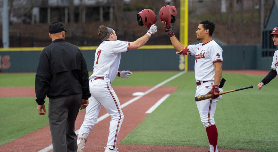 Four BC batters—Cohl Mercado, Patrick Roche, Nick Wang, and Barry Walsh—recorded multi-hit and multi-RBI games in the contest. (Kenneth Chen / Heights Staff)