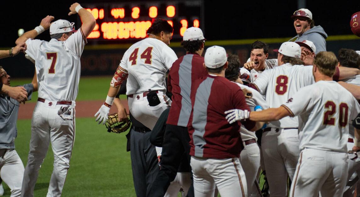 BC’s pitching staff notched eight scoreless innings in the contest. (Kenneth Chen / Heights Staff) 