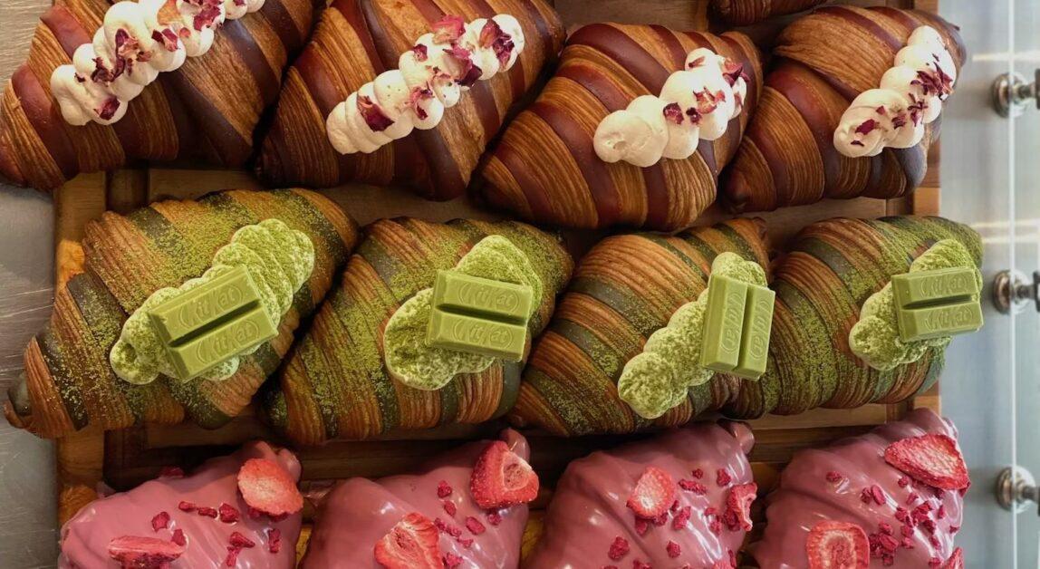 The Newton-based bakery, known for its stuffed croissants, opened a location in Brookline on March 22. (Image Courtesy of Tammie Satrawaha)