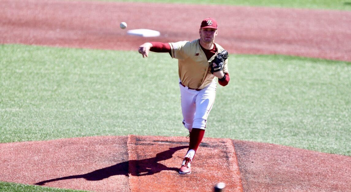 West, pictured above, tallied seven strikeouts in 5.2 innings pitched. (Aditya Rao / Heights Staff)