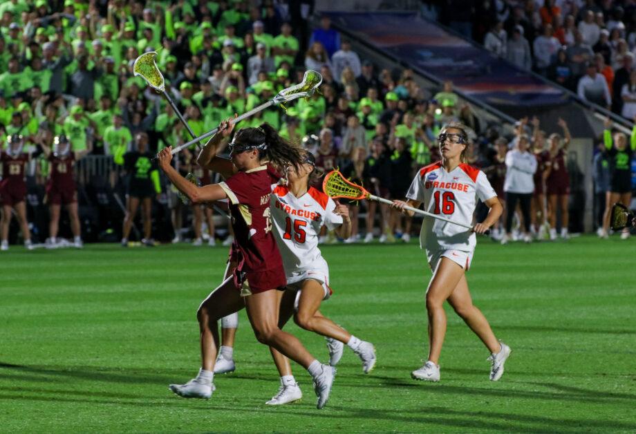 Led by Jenn Medjid's five goals, Boston College lacrosse defeated Syracuse 8–7 to punch its ticket to its sixth straight National Championship appearance.
