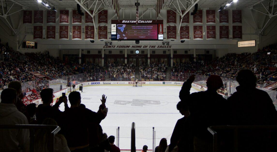 BC was the only program with multiple commits selected in the first round of the 2023 NHL Draft. (Alina Chen / Heights Staff)