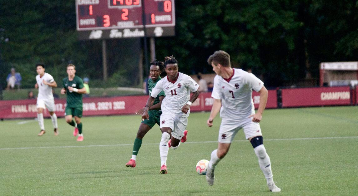 Xavier O’Neil, pictured above, and Alfie Hughes each had three shots to lead BC. (Alina Chen / Heights Staff)