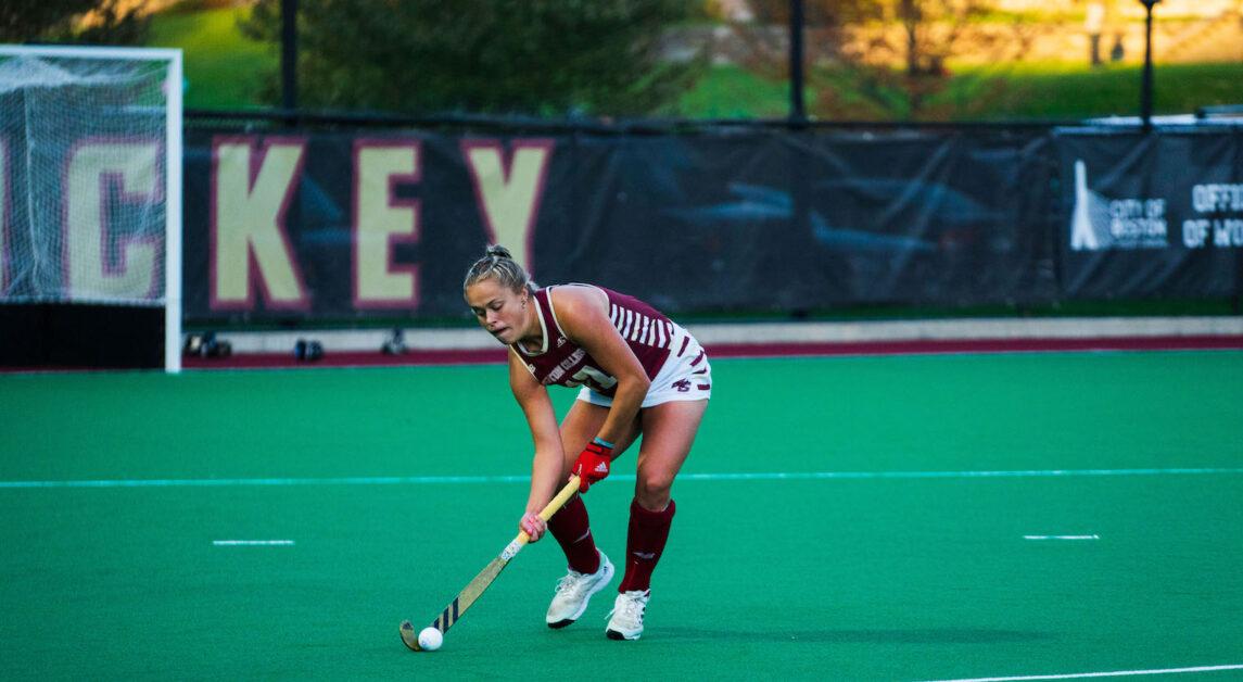 Margo Carlin recorded her 100th point after tallying a goal and an assist in the contest. (Nicole Wei / Heights Staff)