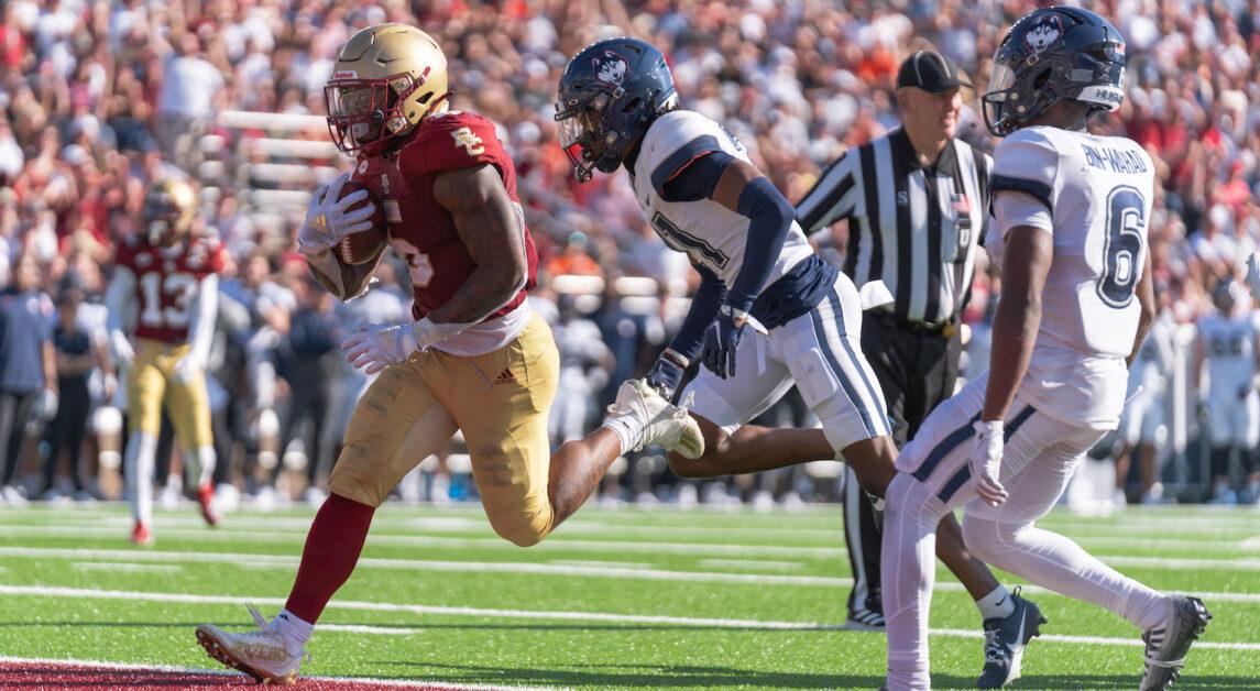 BC now leads the ACC, and is 12th in the nation, in rushing yards per game with 215.6. (Paul Criado / Heights Staff) 
