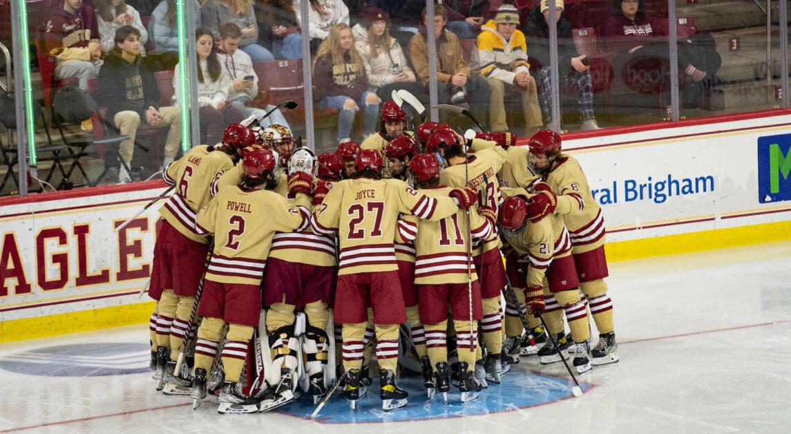  Saturday marked BC’s first ever victory over Quinnipiac. (Kenneth Chen / Heights Staff) 
