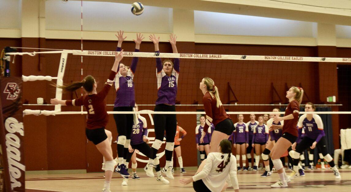 BC hit .164 in the match, totaling 39 kills and 21 errors on 110 attempts. (Molly Bruns / Heights Staff)