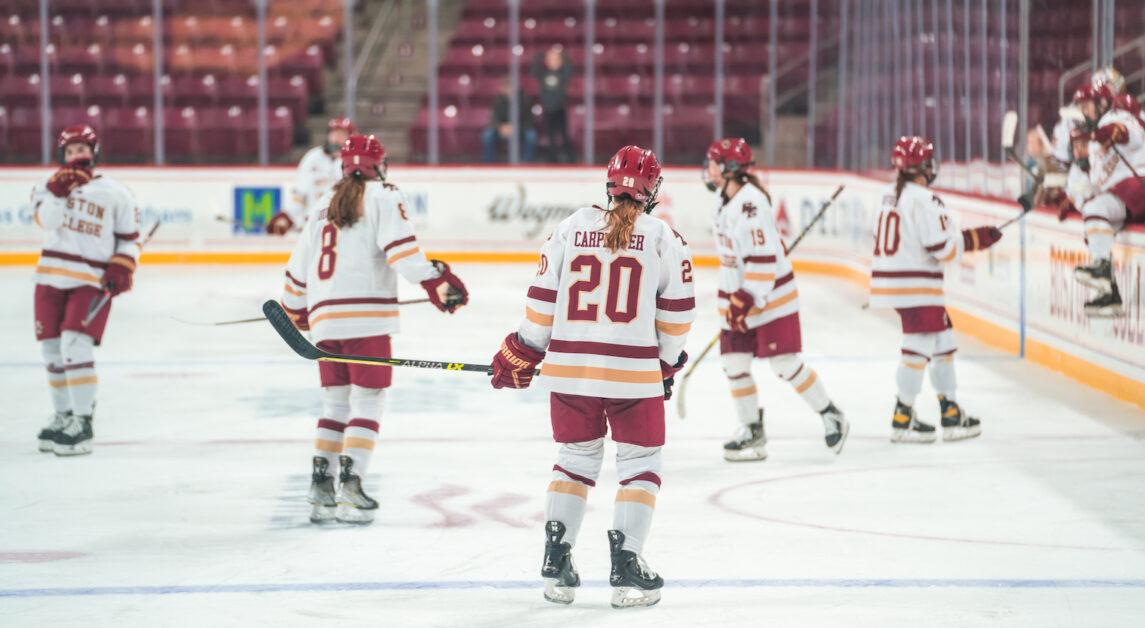 BC was outshot 35–20 and 33–20, respectively, in each game. (Chris Ticas / Heights Editor)