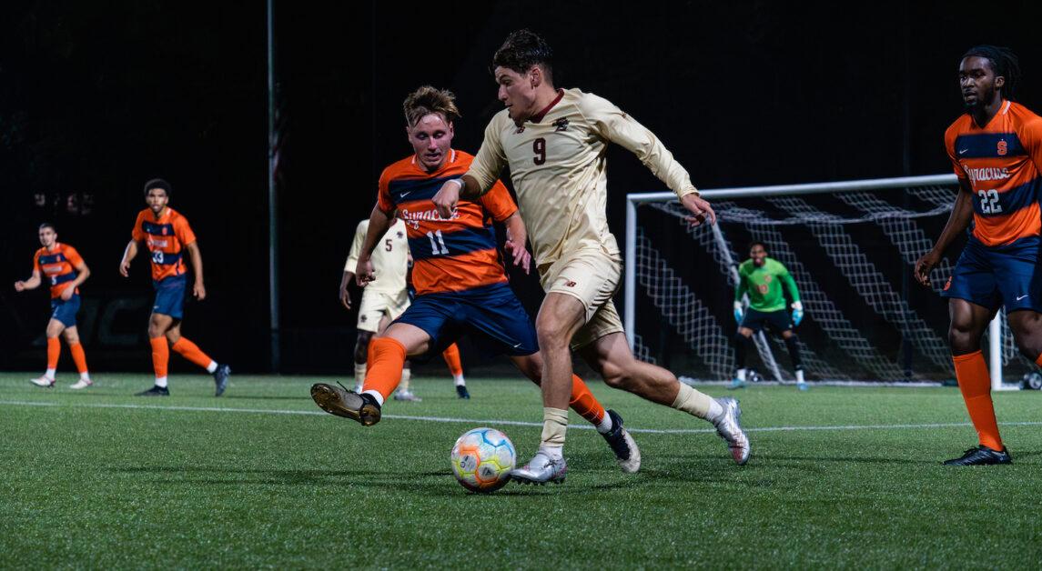 Drew Serafino, pictured above, tallied one assist in Friday's tie. (Shane Shebest / Heights Contributor)