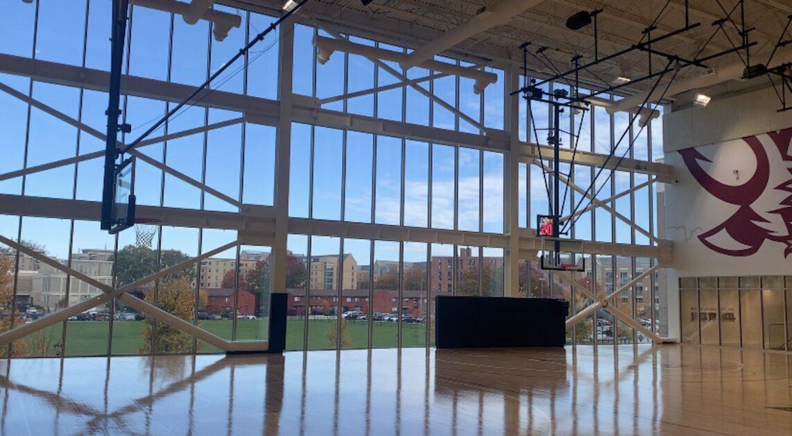 The Hoag Pavilion features new player locker rooms and lounge areas, a sports medicine center, and a nutrition center on the first floor for BC's basketball programs.