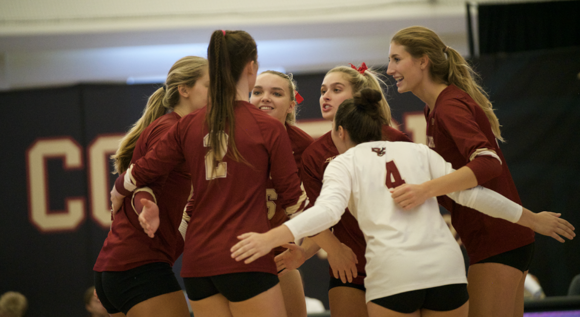 Pittsburgh dominated BC in digs with 32 to the Eagles' 21. (Alina Chen / Heights Staff)