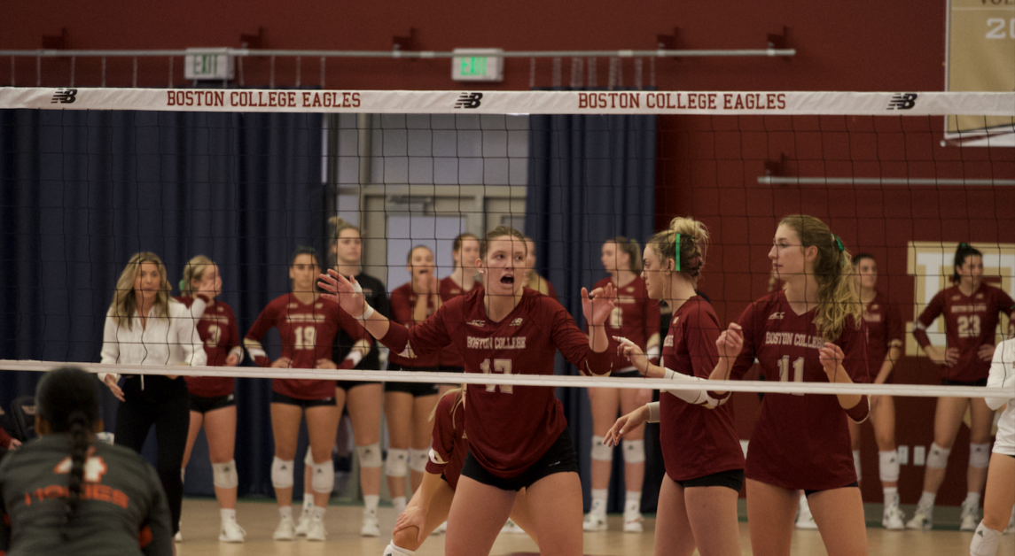 Cornelia Roach, pictured above, led BC in blocks with six. (Matthew Mao / Heights Staff)