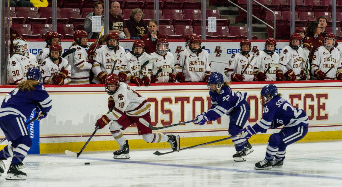 BC recorded 37 shots on Saturday. (Shane Shebest / Heights Staff)