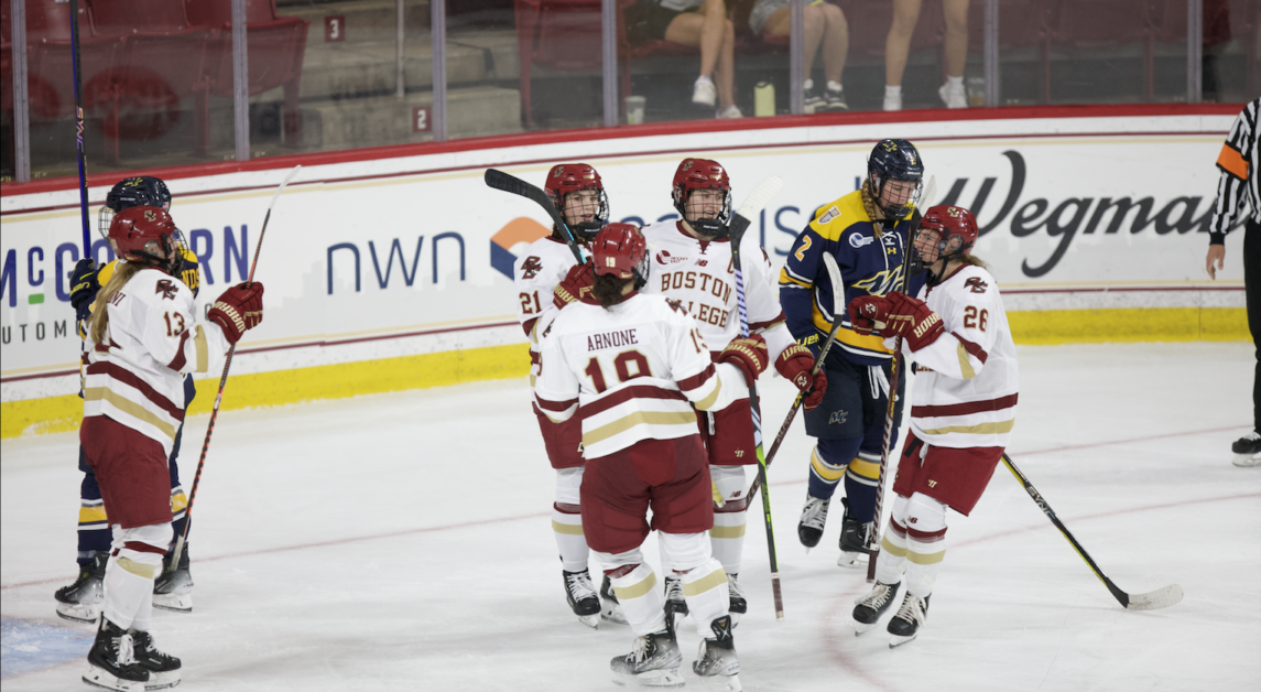 BC has not lost a game in regulation since its 12–2 loss to Wisconsin on Oct. 6. (Owen Bienen / Heights Staff)