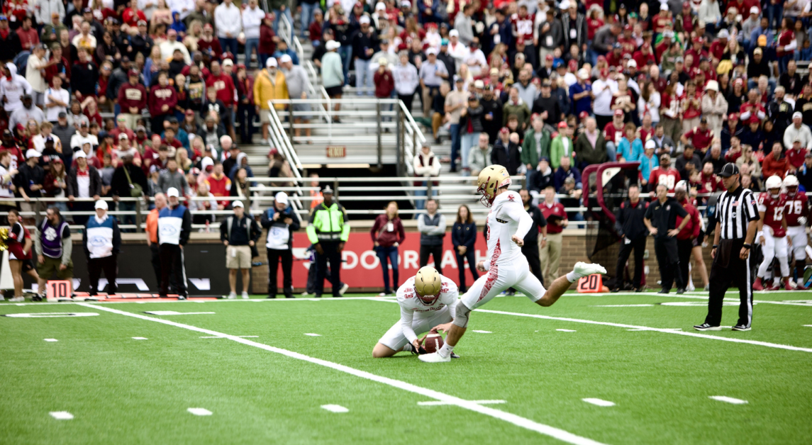 Despite the loss, Liam Connor made three field goals on three attempts. (Aditya Rao / Heights Staff)