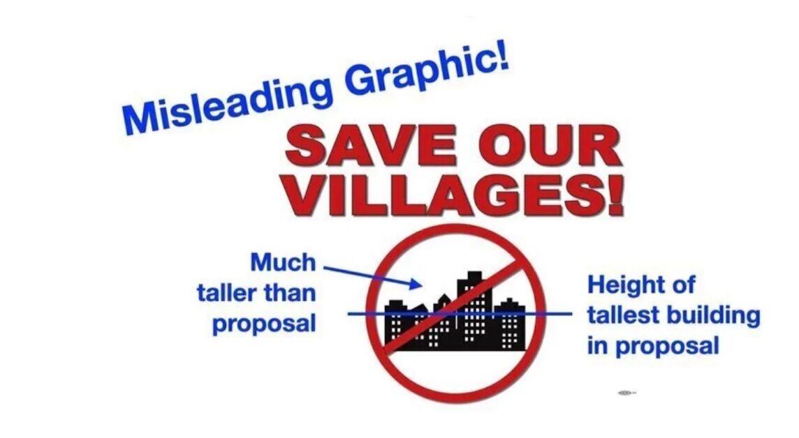 Newton For Everyone said the Save Our Villages signs are misleading. (Courtesy of Newton For Everyone)