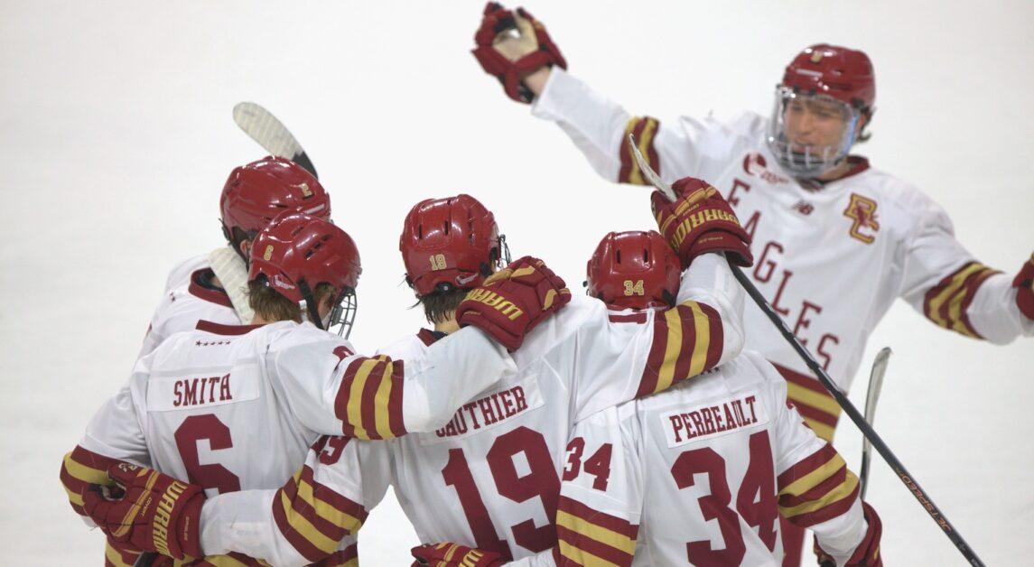 BC has not won a game at Alfond Arena in six seasons. (Owen Bienen / Heights Staff)