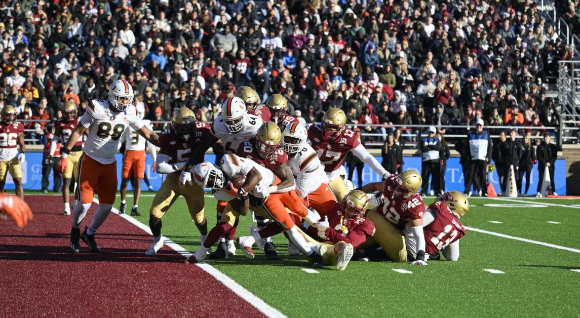 The Eagles' defense surrendered two touchdowns through the air and four touchdowns on the ground in Friday's loss. (Matthew Mao / Heights Staff)