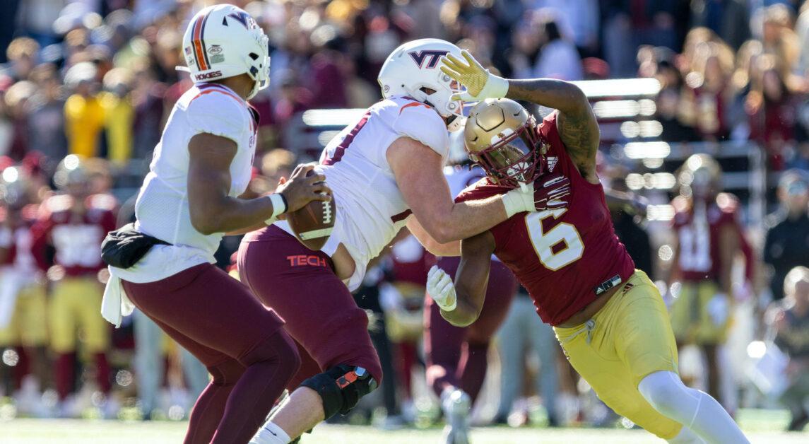 BC’s defense gave up 600 yards of total offense to the Hokies—the most it has surrendered all year in a single game. (Kellen Davis / Heights Staff)