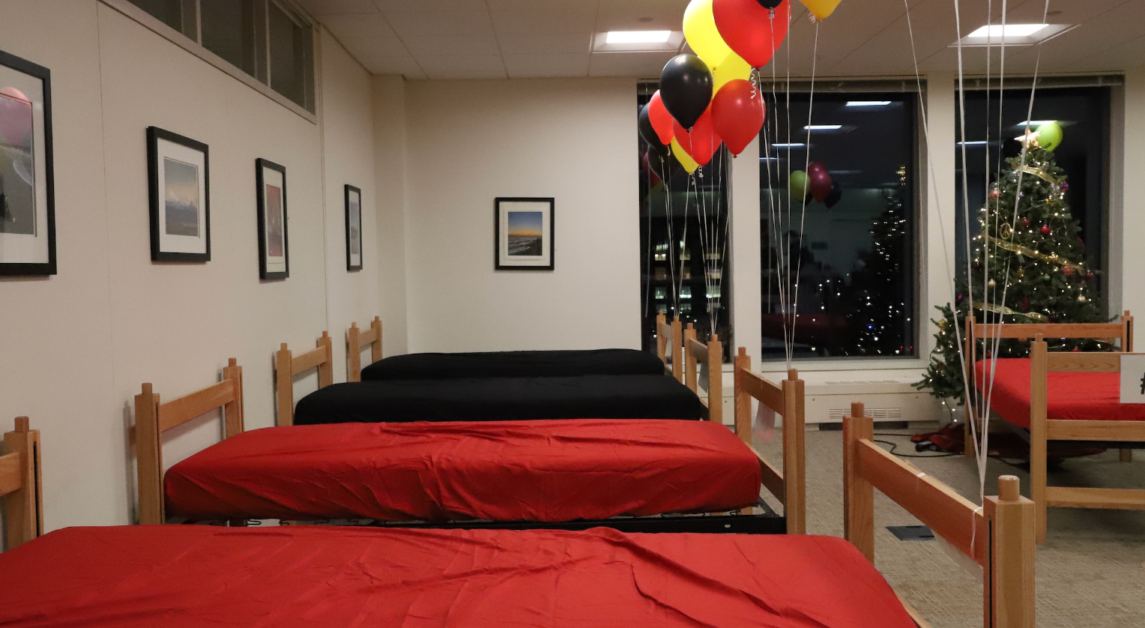 ResLife held the mattress testing event on Wednesday and Thursday. (Emily Ahern / Heights Staff)