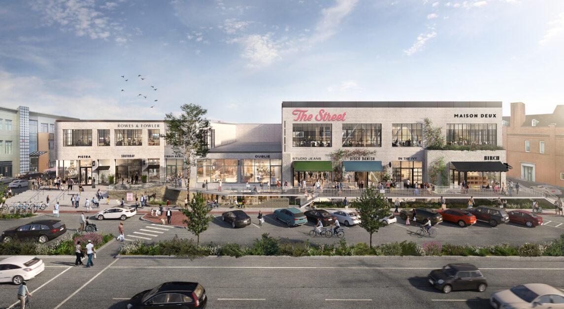 27 Boylston is the newest addition to The Street, an award-winning shopping complex in Chestnut Hill. (Image Courtesy of Bloomimages, Design by WS Development)