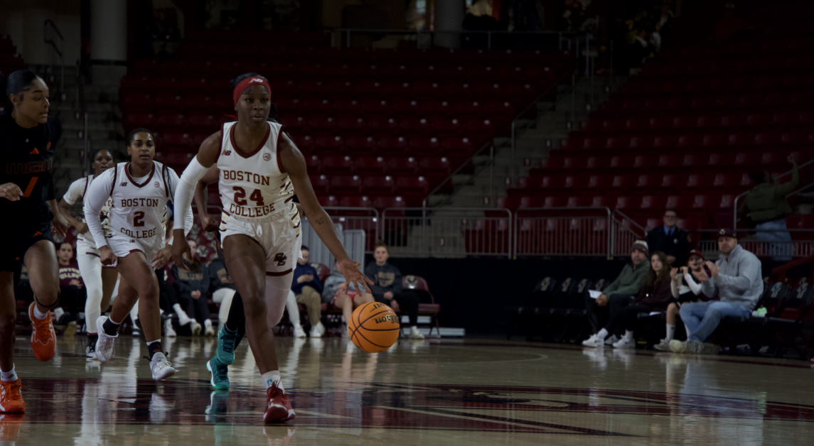 Miami forced 25 BC turnovers in the win. (Owen Bienen / Heights Editor) 