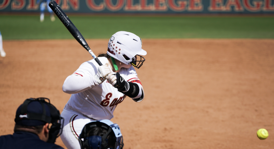 In BC's first game of the FAU tournament, the only run that was scored was in the bottom of the fourth inning when the bases were loaded and a ground ball brought a FGCU player from third to home to score. (Nicole Wei / Heights Staff)
