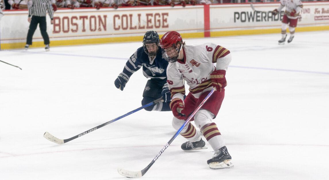 Will Smith, pictured, scored BC's fourth goal of the game. (Chris Ticas / Heights Editor)